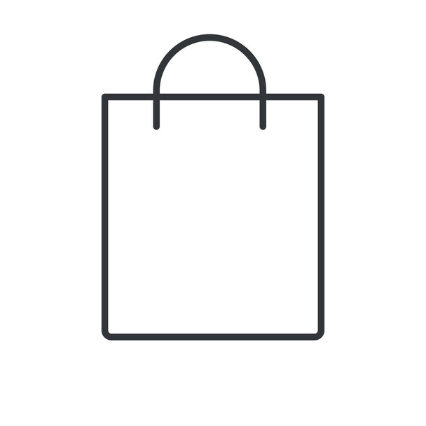 taška obchod nákupní ikona v obrysu stylu - Vektor, obrázek