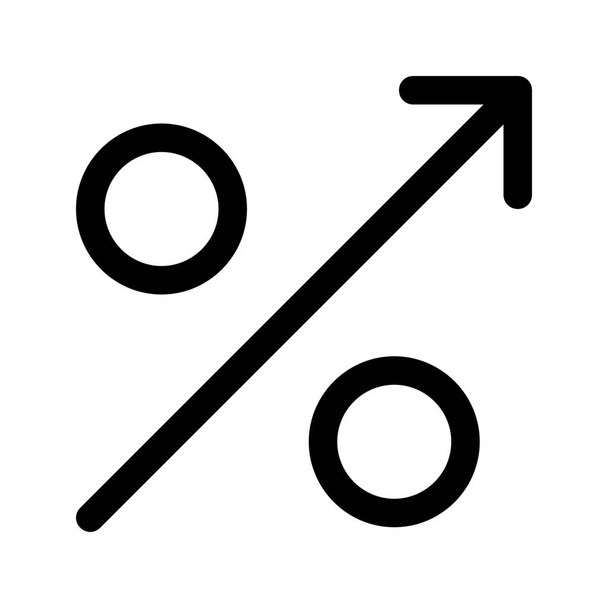 arrow interest percentage icon - Vector, Image