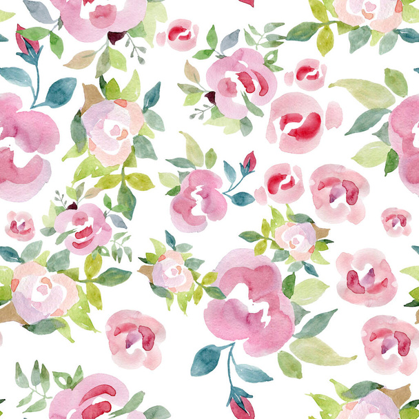 Летний цветок нежные розы на цветущих цветов праздничный фон, пастель и мягкий букет цветочная карта - Фото, изображение