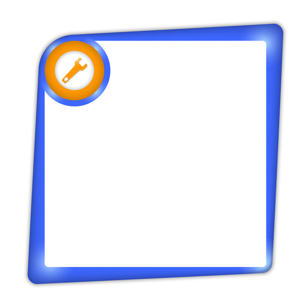 Vector frame for entering text with spanner - Vetor, Imagem