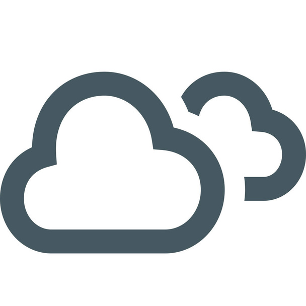 wolken bewolkt gizmo icoon in Solide stijl - Vector, afbeelding