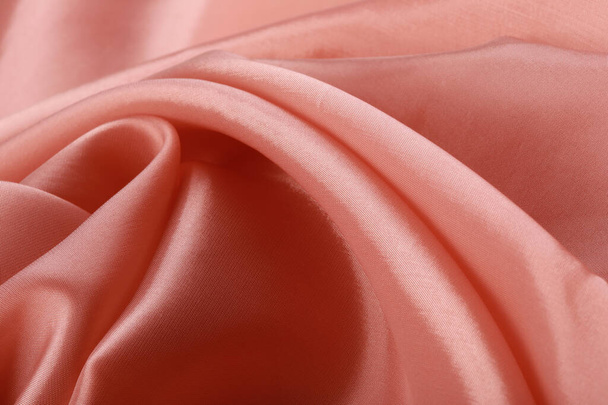 macro texture of pale pink satin studio  - Φωτογραφία, εικόνα