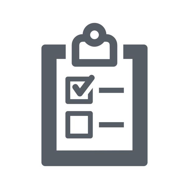 approval check checklist icon in Solid style - Vektor, obrázek