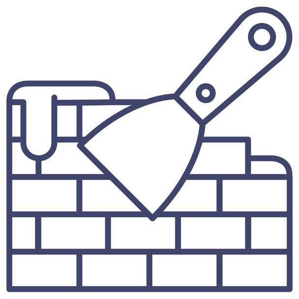 ikona narzędzia do zgarniania cegieł w kategorii Narzędzia i konstrukcja - Wektor, obraz