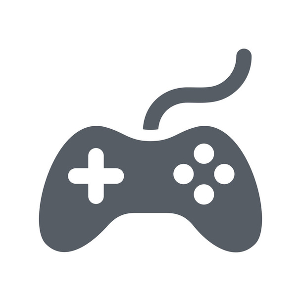 ikona herního joysticku regulátoru v pevném stylu - Vektor, obrázek