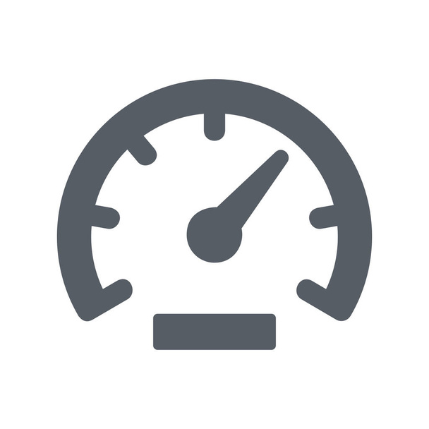dashboard gauge speed icon in Solid style - Vektör, Görsel