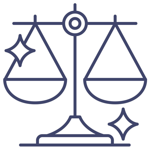 equilibrio icono de la ley de justicia en el estilo de esquema - Vector, Imagen