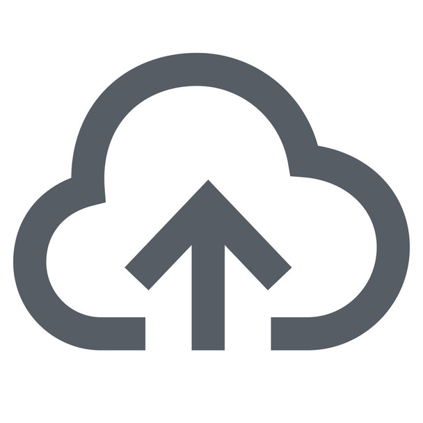 cloud data interface ikon körvonalazott stílusban - Vektor, kép