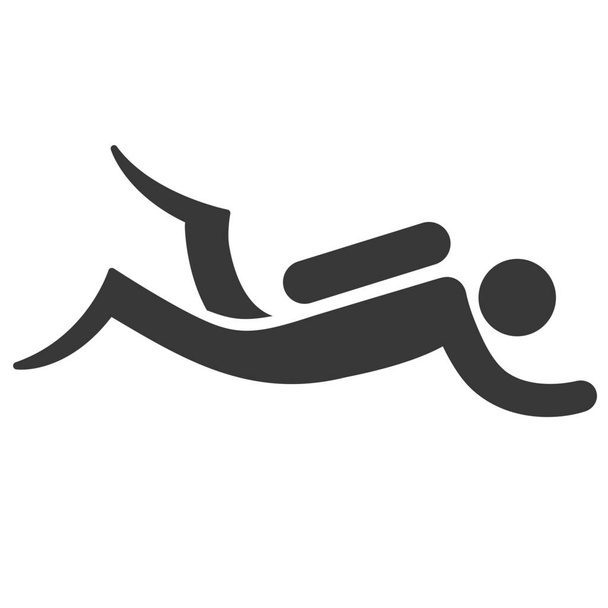 Roh-Ikone der Turn-Olympiade im soliden Stil - Vektor, Bild