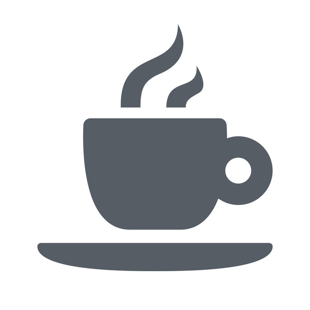 cafe caffeine coffee icon in Solid style - Vektör, Görsel