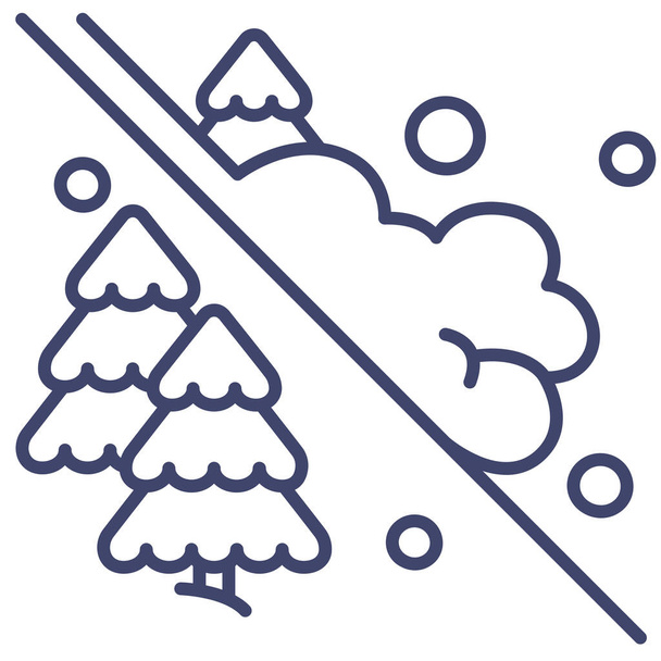 avalanche disaster landslide icon - Vector, Image