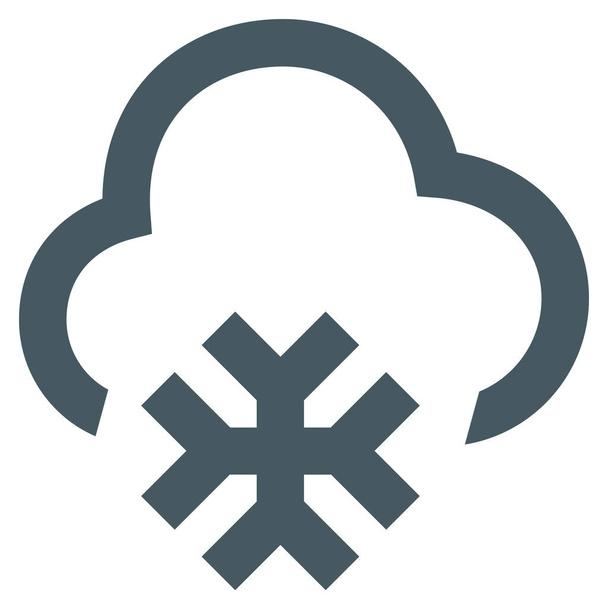 gizmo zware sneeuw seizoen icoon in Solid stijl - Vector, afbeelding