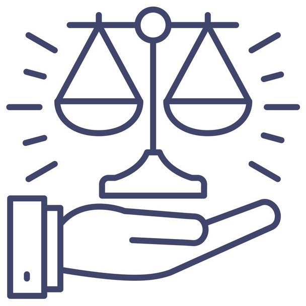 juez icono de la ley de justicia en la categoría de negocios y gestión - Vector, imagen