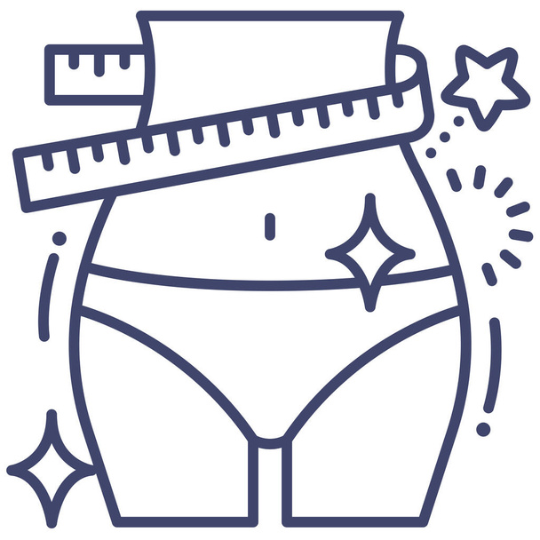 body figure measurement icon in Outline style - Vector, Image
