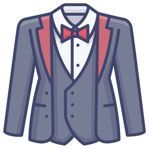 blazer jacket suit icon - ベクター画像