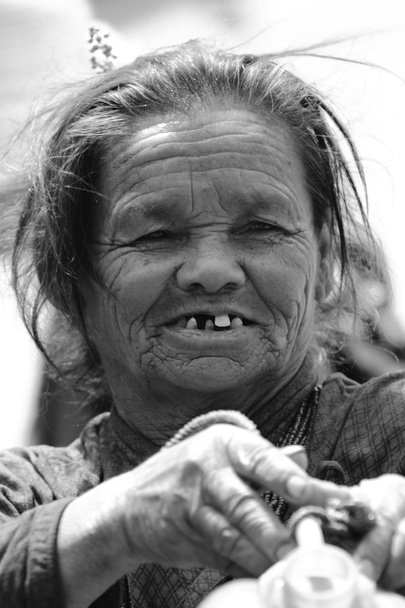 régi Nepál nő - Fotó, kép