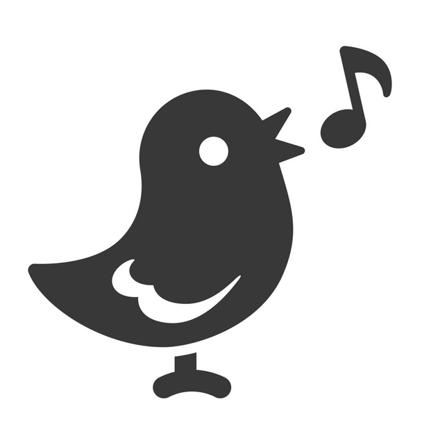 vogel blog rauw pictogram in Solid stijl - Vector, afbeelding