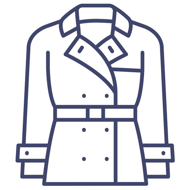 ρούχα παλτό εικονίδιο μόδας - Διάνυσμα, εικόνα