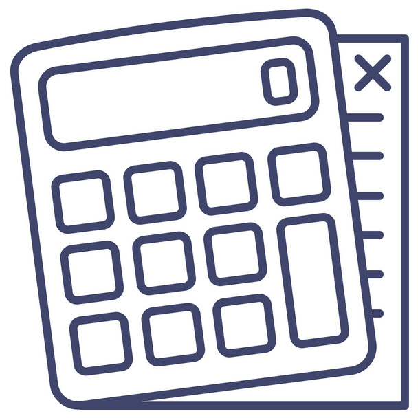contabilidad calcular el icono de la calculadora en el estilo de esquema - Vector, imagen