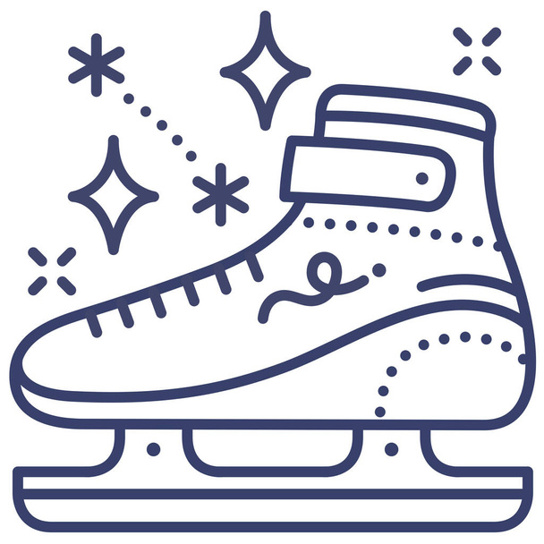 アイススケートスポーツアイコン概要スタイル - ベクター画像