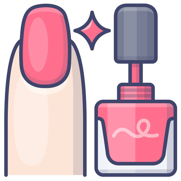 makeup nail paint icon - Vector, Image