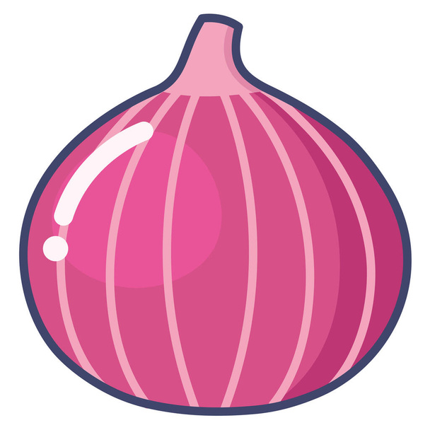 food onion vegetable icon in Filled outline style - Vector, Image