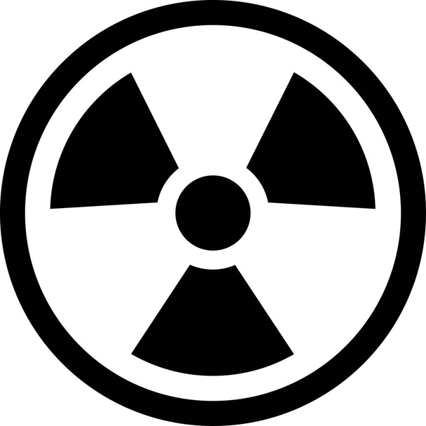 ενέργεια εικονίδιο πυρηνικής ακτινοβολίας σε στυλ περίγραμμα - Διάνυσμα, εικόνα