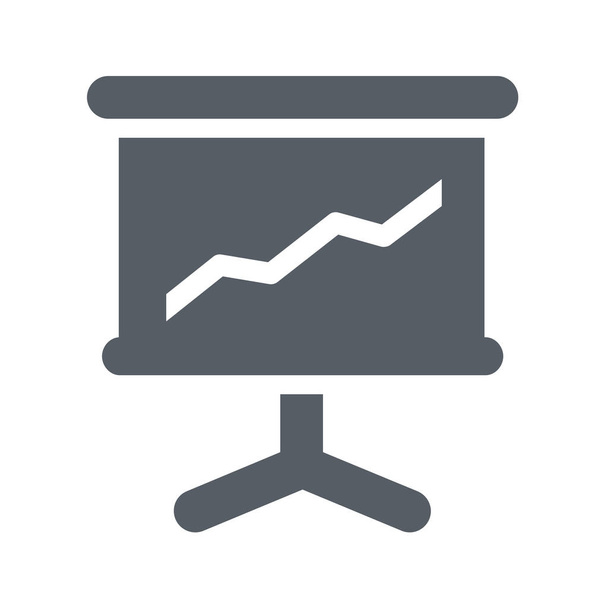business chart graph icon in Solid style - Wektor, obraz
