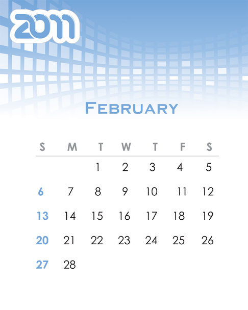 Colorful monthly vector calendar for 2011 - Vecteur, image