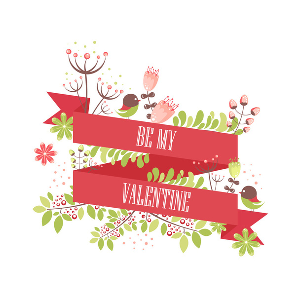 Valentine's card - Vektor, obrázek