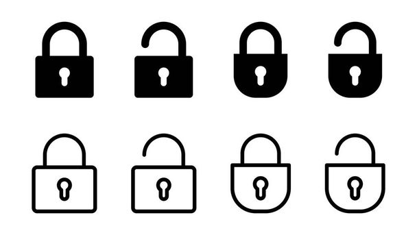 Lock icon set. Padlock icon vector. Encryption icon. Security symbol - Vector, Image