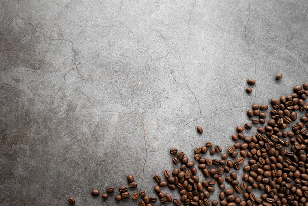 coffee bean on old cement background. top view. space for text - Photo, Image