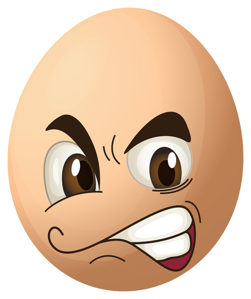 kızgın bir yumurta - Vektör, Görsel