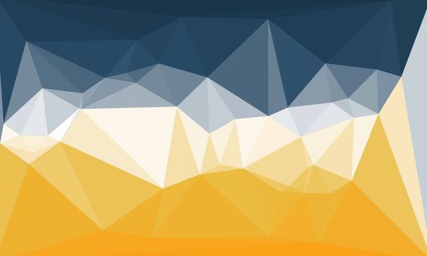 Minimal polygonal backdrop in blue, white and yellow colors - Фото, зображення