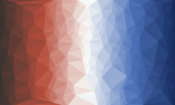 Modern multicolored background with blue, white and red poly pattern - Photo, Image