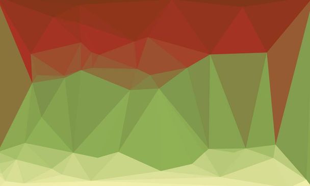 Abstrakter roter und grüner Hintergrund mit Poly-Muster - Foto, Bild