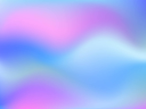 Ολογραφικό υπόβαθρο. Λαμπερό λείο πλέγμα θολή φουτουριστικό μοτίβο σε ροζ, μπλε, πράσινα χρώματα. Μοντέρνο διαφημιστικό διάνυσμα. Εντατική διαβάθμιση ολογραφικού φάσματος για έντυπα προϊόντα, καλύμματα. - Διάνυσμα, εικόνα