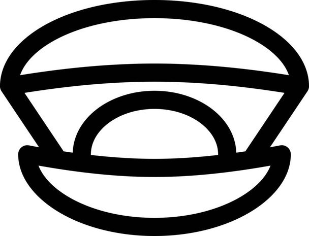 Kalziumkarbonat-Weichtier-Symbol im Outline-Stil - Vektor, Bild