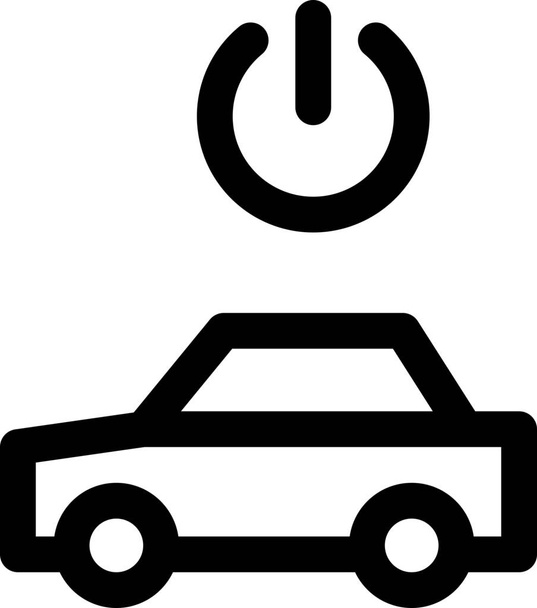 автомобільний електричний значок в стилі контур
 - Вектор, зображення