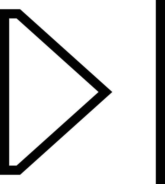 Audio-Schnellvorwärts-Symbol im Outline-Stil - Vektor, Bild