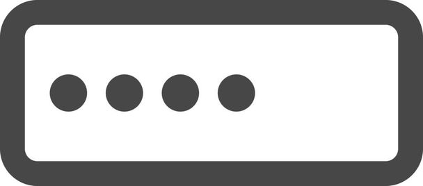 ikona interfejsu wejściowego formularza w stylu wypełnionego konturu - Wektor, obraz