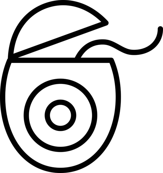icono de goma de mascar dental en estilo Esquema - Vector, Imagen
