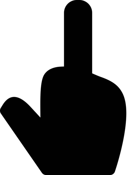 doigt geste main icône dans le style solide - Vecteur, image