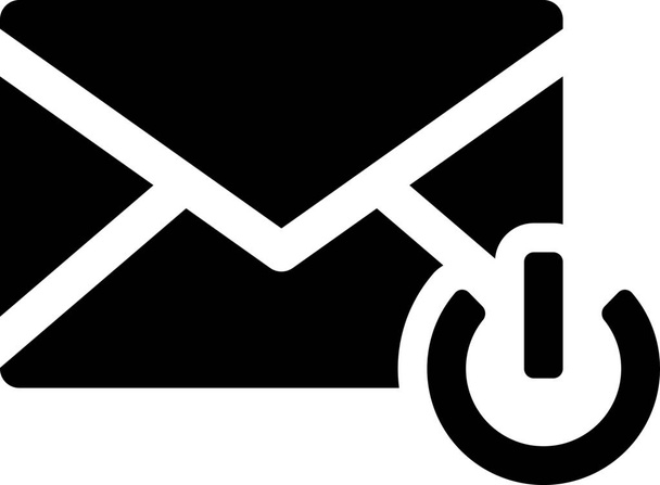 e-mail envelop brief pictogram in solide stijl - Vector, afbeelding