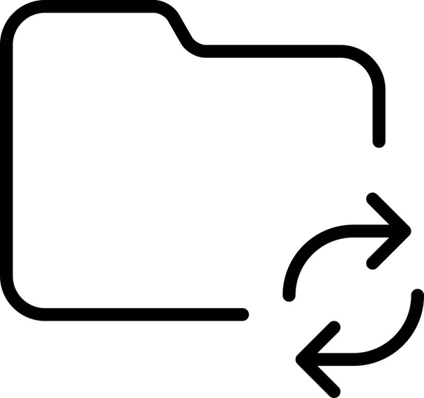 icône de dossier de document dans le style de contour - Vecteur, image