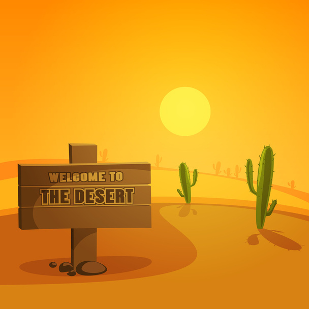 Добро пожаловать в пустыню
 - Вектор,изображение