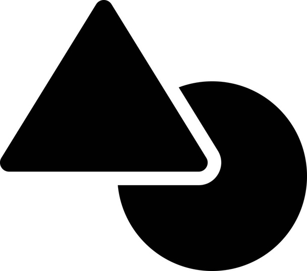 ícone geométrico de design de círculo em estilo sólido - Vetor, Imagem