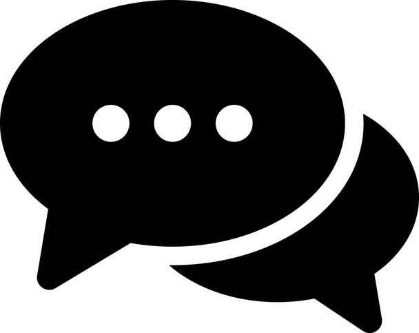 icono de diálogo de conversación de chat en estilo sólido - Vector, Imagen