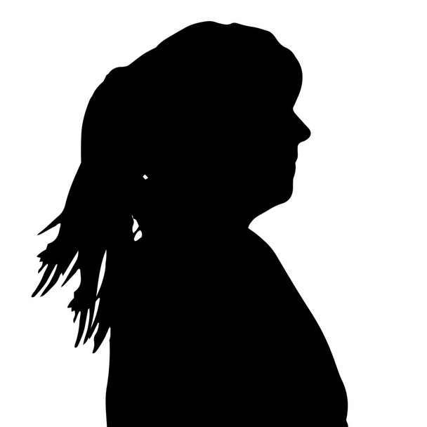 silhouette vectorielle d'une femme
. - Vecteur, image