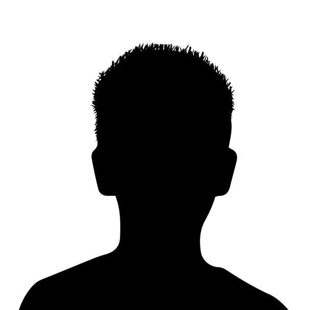 Vector silhouette of a boy. - Vector, Imagen